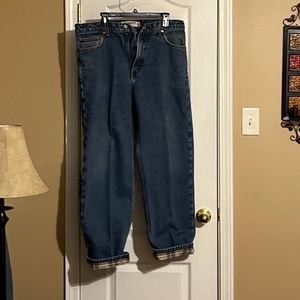 Men's Levi Flannel Lined Jeans Size 36 x 32 - Relaxed Fit